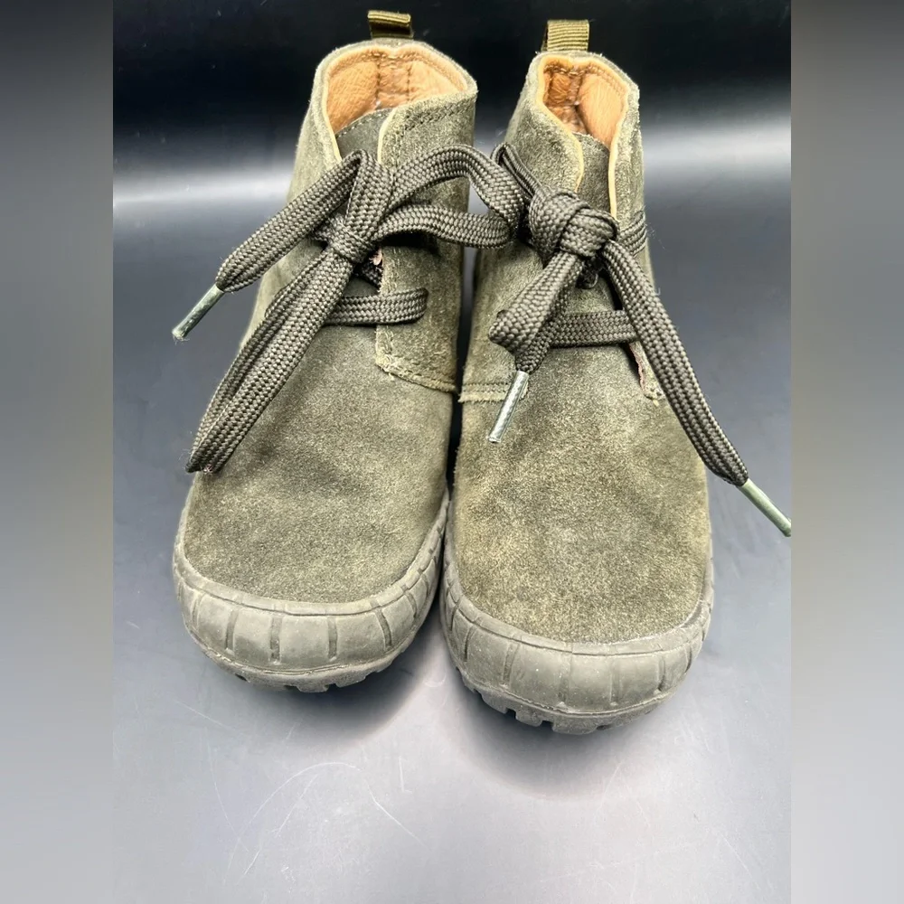 UMI- Kids Suede Ankle Boots - Olive Green, Size: 10‎ Youth